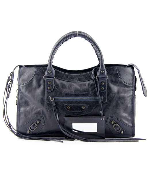 Balenciaga blu scuro Sapphire Borsa in pelle